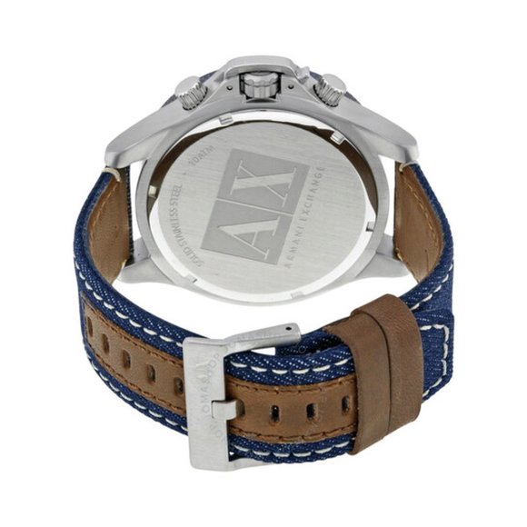 ARMANI EXCHANGE Wellworn Chronograph Grey Dial Blue Textile Men's Watch AX1517 - Picture 2 of 6
